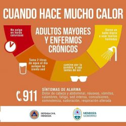 Cómo extremar los cuidados para evitar un golpe de calor en Mendoza