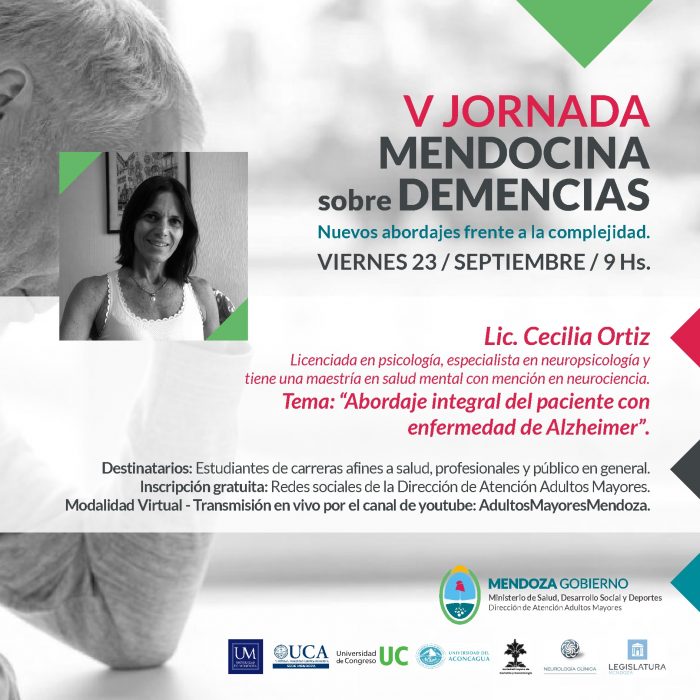 Desde Adultos Mayores de Mendoza dictarán jornadas sobre Alzheimer