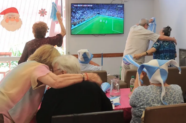 Personas mayores de una residencia vivieron en un «ambiente de fiesta» la final del Mundial